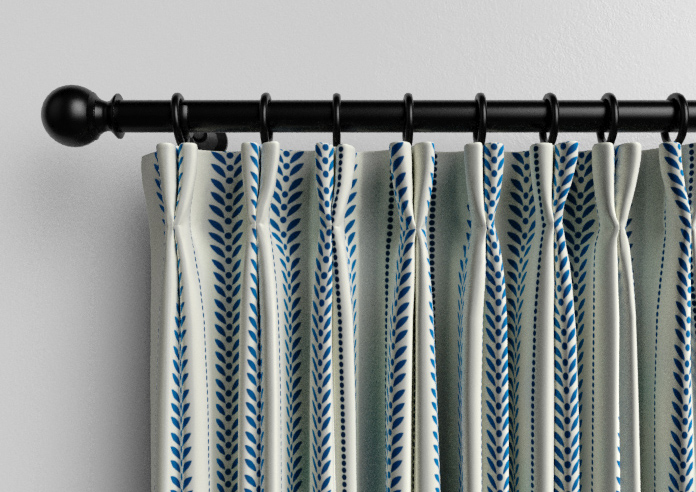 Laurel Stripe, Royal - Made to Measure Curtains - Image 10